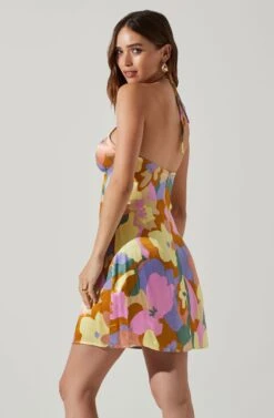 Minda Floral Halter Mini Dress -Dresses Sales Store ACDR101727 LIMERUSTFLORAL 3