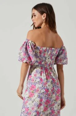 Valora Off Shoulder Floral Maxi Dress -Dresses Sales Store ACDR101757 PINKFLORAL 3