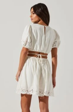 Haylen Cutout Mini Dress -Dresses Sales Store ACDR101761 WHITE 4