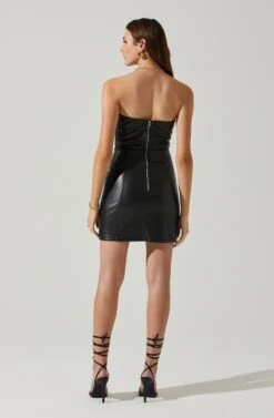 Carmen Strapless Faux Leather Mini Dress 16 Carmen Strapless Faux Leather Mini Dress -Dresses Sales Store ACDR101787L BLACK 6
