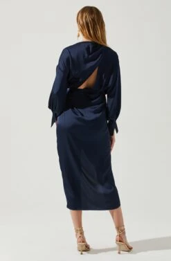 Sadyra Drop Shoulder Wrap Dress -Dresses Sales Store ACDR101865 MIDNIGHTBLUE 6