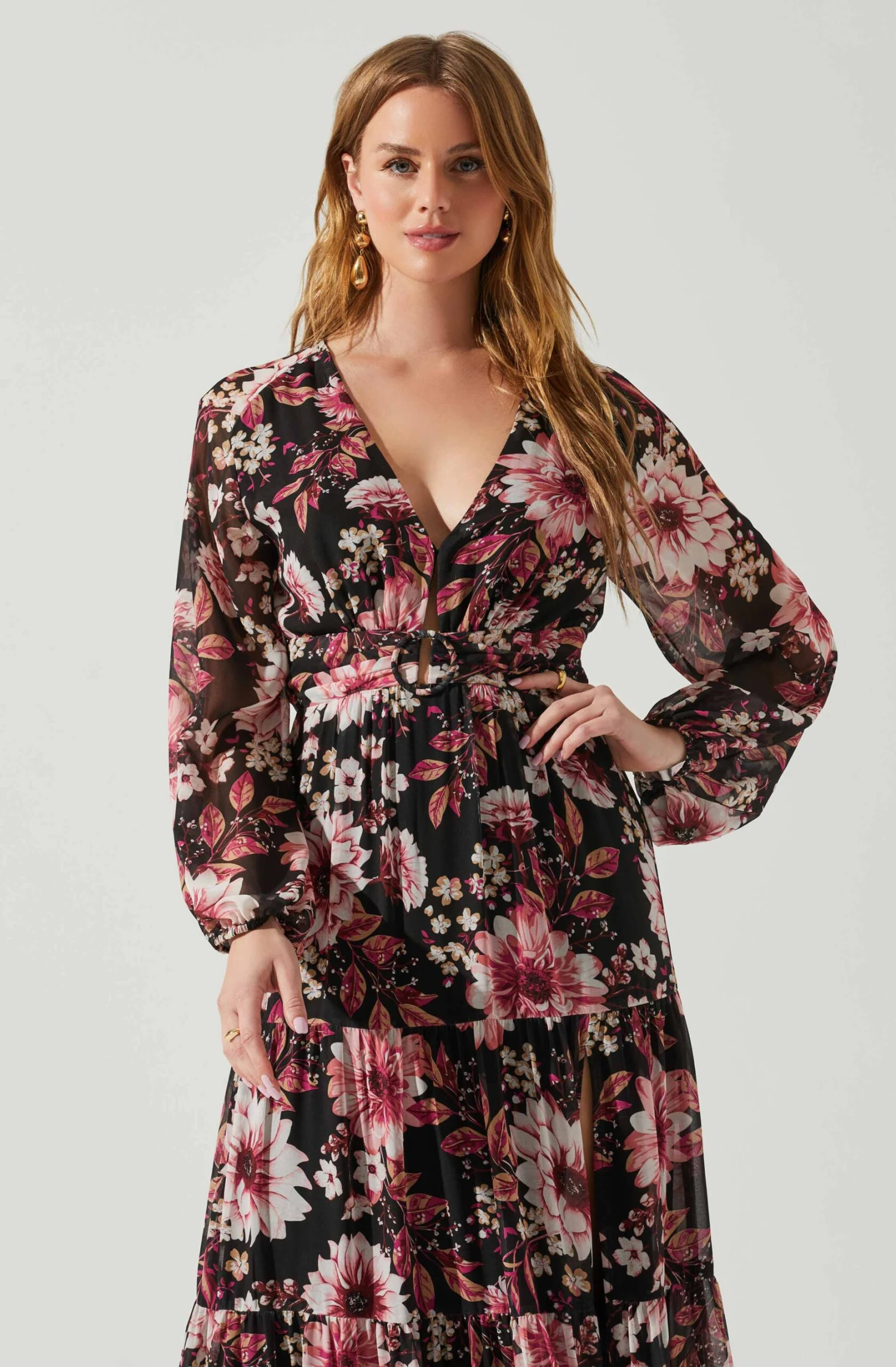 Trinity Long Sleeve Backless Floral Dress 8 Trinity Long Sleeve Backless Floral Dress - Image 8