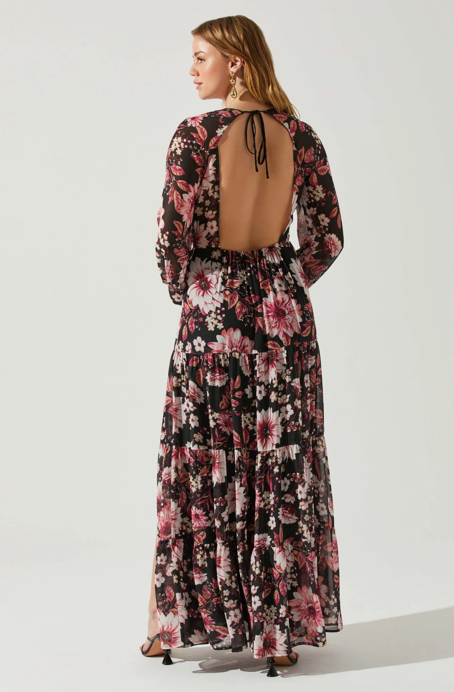 Trinity Long Sleeve Backless Floral Dress 12 Trinity Long Sleeve Backless Floral Dress - Image 12