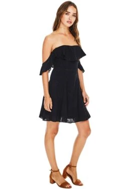 Sabina Off Shoulder Dress -Dresses Sales Store ACDR94550 BLACK 3A