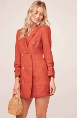 Verona Blazer Dress -Dresses Sales Store ACDR95272 RUST 3AA