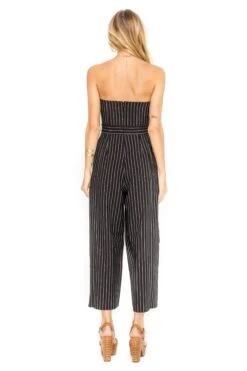 Mara Natural Linen Blend Jumpsuit -Dresses Sales Store ACP6366 BLACK WHITE STRIPE 03 cb80d06b 35ff 42b6 938a 261e16d64b10