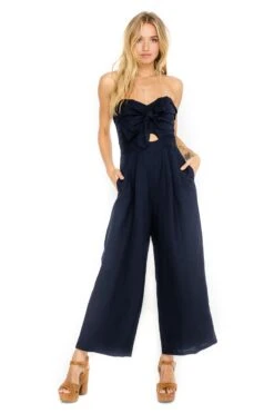 Mara Natural Linen Blend Jumpsuit -Dresses Sales Store ACP6366 NAVY 01 1158f24f ffcb 49d6 b50f 28c90b91fb3a