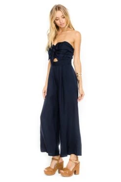 Mara Natural Linen Blend Jumpsuit -Dresses Sales Store ACP6366 NAVY 02 eb6ab6aa 2dfb 4f43 aa56 32abba401853