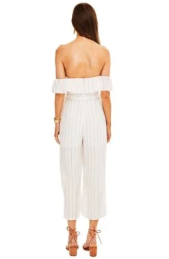 Keely Jumpsuit -Dresses Sales Store ACP6431 WHITE TAUPE STRIPE 03