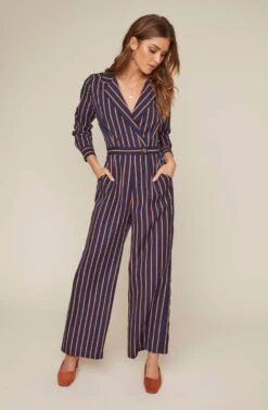 Wide Leg Button Front Print Jumpsuit