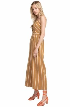 Dylan Striped Cutout Jumpsuit -Dresses Sales Store ACP7037 GOLD WHITE STRIPE 2