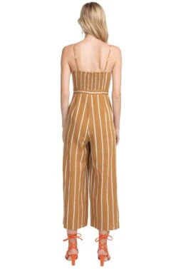 Dylan Striped Cutout Jumpsuit -Dresses Sales Store ACP7037 GOLD WHITE STRIPE 3