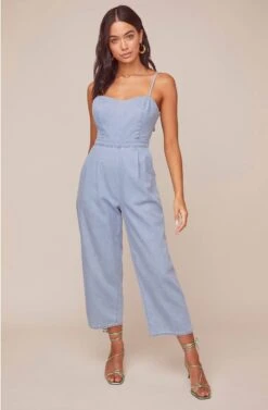 Edie Denim Jumpsuit -Dresses Sales Store ACP7059 LIGHT WASH 1