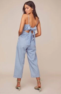 Edie Denim Jumpsuit -Dresses Sales Store ACP7059 LIGHT WASH 4