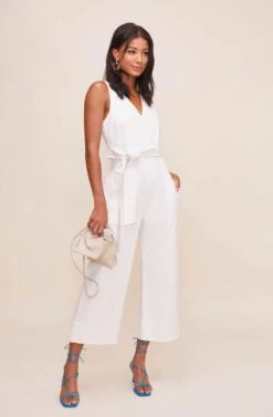 Daydream Front Tie Jumpsuit -Dresses Sales Store ACP7101 OFFWHITE 2