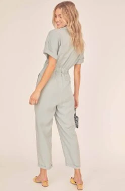 Miri Front Tie Jumpsuit -Dresses Sales Store ACP7102 MINT 4A