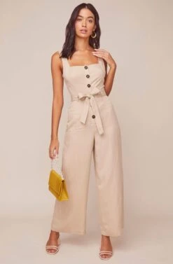 Mirage Wide Leg Jumpsuit -Dresses Sales Store ACP7117 NATURAL 1