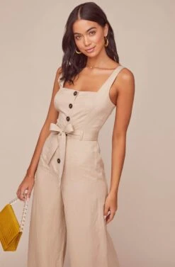 Mirage Wide Leg Jumpsuit -Dresses Sales Store ACP7117 NATURAL 2