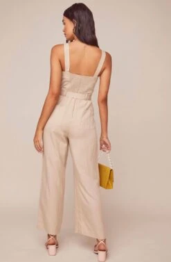 Mirage Wide Leg Jumpsuit -Dresses Sales Store ACP7117 NATURAL 3