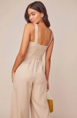 Mirage Wide Leg Jumpsuit -Dresses Sales Store ACP7117 NATURAL 4