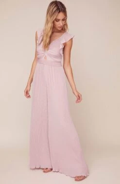 Golden Hour Plisse Jumpsuit -Dresses Sales Store ACP7119B LILAC 2