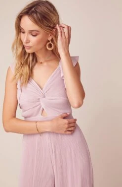 Golden Hour Plisse Jumpsuit -Dresses Sales Store ACP7119B LILAC 3