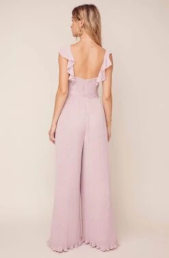 Golden Hour Plisse Jumpsuit -Dresses Sales Store ACP7119B LILAC 4
