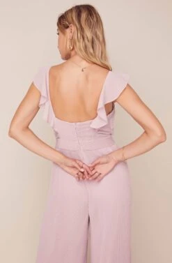 Golden Hour Plisse Jumpsuit -Dresses Sales Store ACP7119B LILAC 5
