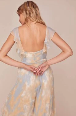 Golden Hour Tie Dye Plisse Jumpsuit -Dresses Sales Store ACP7119 PEACH BLUE TIE DYE 6