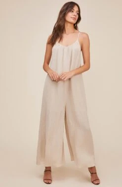 Suraya Wide Leg Jumpsuit -Dresses Sales Store ACP7140 SAND 1