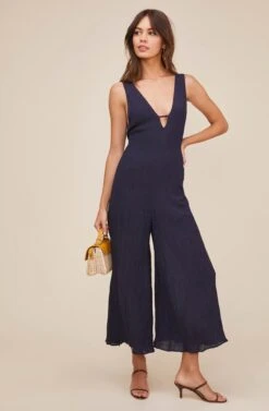 Endeavor Wide Leg Jumpsuit -Dresses Sales Store ACP7145 NAVY 1