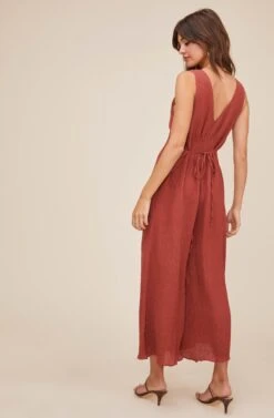 Endeavor Wide Leg Jumpsuit -Dresses Sales Store ACP7145 RUST 3