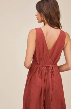 Endeavor Wide Leg Jumpsuit -Dresses Sales Store ACP7145 RUST 4