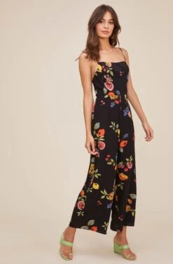 Frenzy Fruit Jumpsuit -Dresses Sales Store ACP7153 BLACK MIXED FRUIT PRINT 2