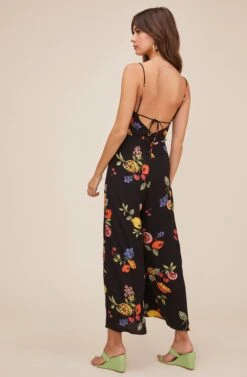 Frenzy Fruit Jumpsuit -Dresses Sales Store ACP7153 BLACK MIXED FRUIT PRINT 4