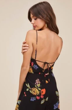 Frenzy Fruit Jumpsuit -Dresses Sales Store ACP7153 BLACK MIXED FRUIT PRINT 5