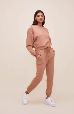 Staying In Sweatpants -Dresses Sales Store ACP7198 WASHEDCLAY 4