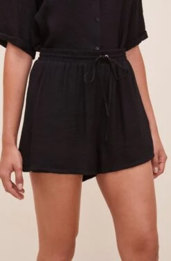 Evita Drawstring Shorts -Dresses Sales Store ACP7203 BLACK 5