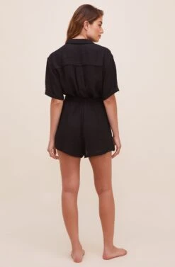 Evita Drawstring Shorts -Dresses Sales Store ACP7203 BLACK 6