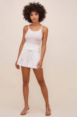Marika Tie Waist Shorts -Dresses Sales Store ACP7211 OFFWHITE 1