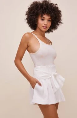 Marika Tie Waist Shorts -Dresses Sales Store ACP7211 OFFWHITE 3