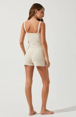 Sunday Morning Knit Shorts -Dresses Sales Store ACP7217B NATURAL 4