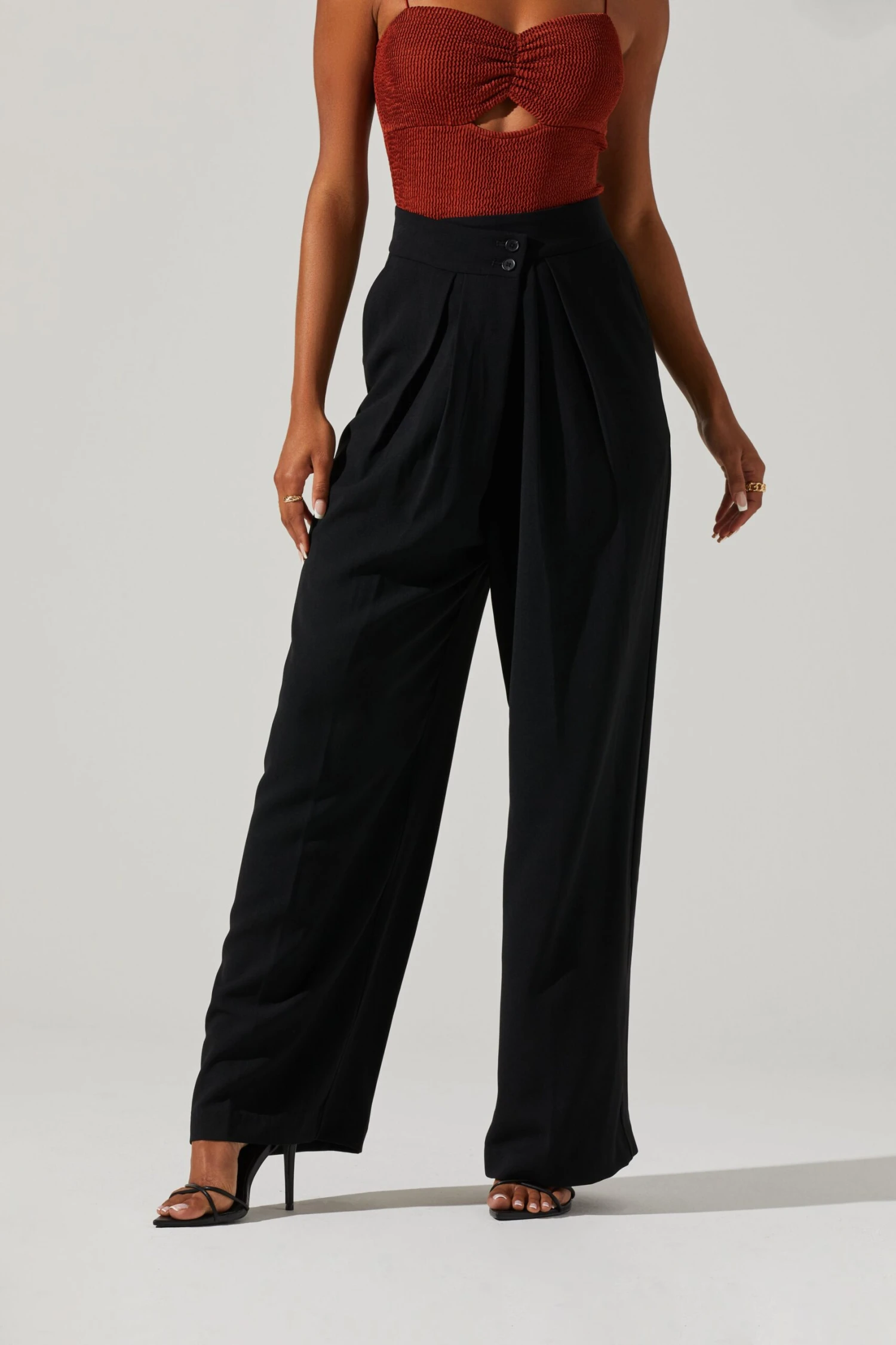 Boyfriend Criss Cross Pleated Wide Leg Pants 20 Boyfriend Criss Cross Pleated Wide Leg Pants - Image 20