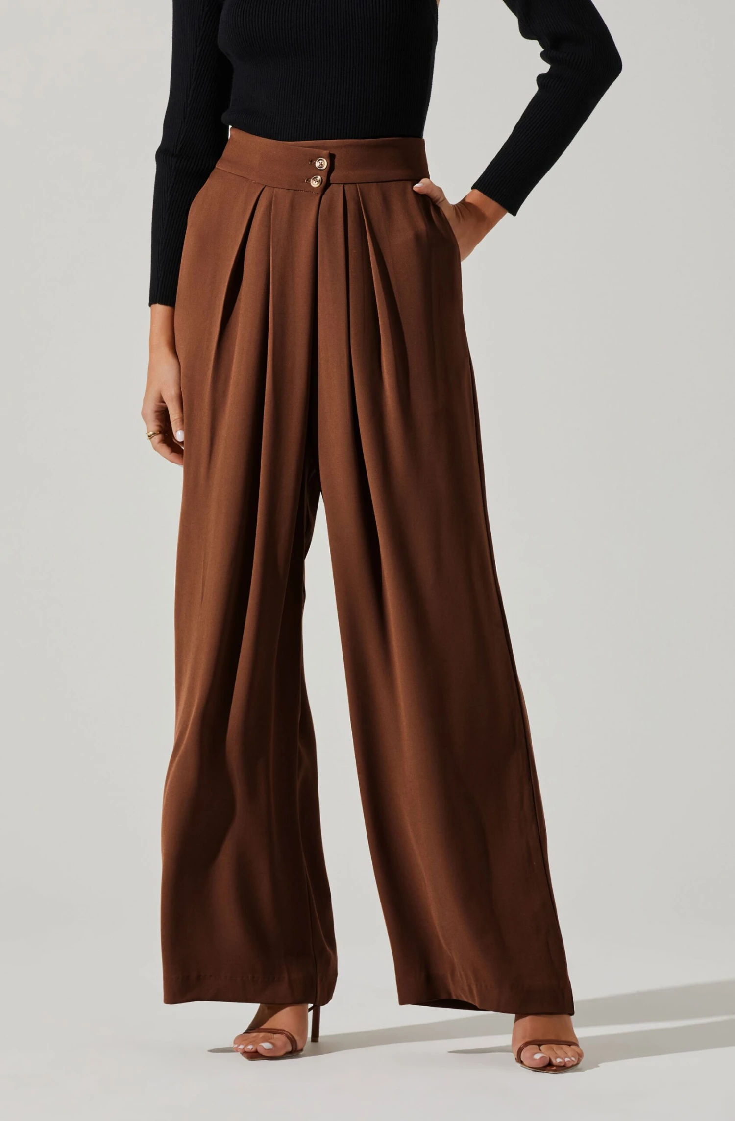 Boyfriend Criss Cross Pleated Wide Leg Pants 16 Boyfriend Criss Cross Pleated Wide Leg Pants - Image 16