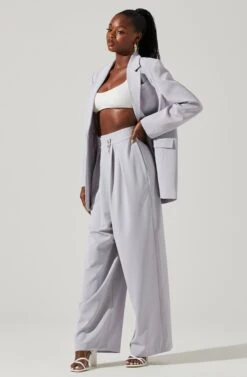 Boyfriend Criss Cross Pleated Wide Leg Pants 25 Boyfriend Criss Cross Pleated Wide Leg Pants -Dresses Sales Store ACP7225 HAZEBLUE 1