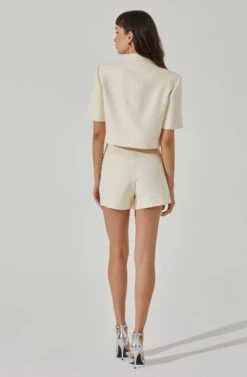 Amiah High Waist Shorts -Dresses Sales Store ACP7247T CREAM 4