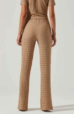 Zoey Seamed Split Hem Pants -Dresses Sales Store ACP7253 TAUPE 3