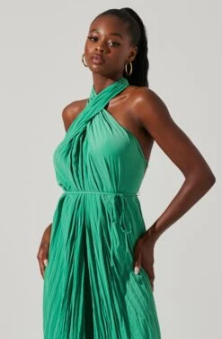 Damia Halter Wide Leg Jumpsuit -Dresses Sales Store ACP7256 GREEN 3