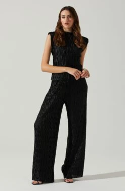 Savine Textured Pants -Dresses Sales Store ACP7259S BLACK 2