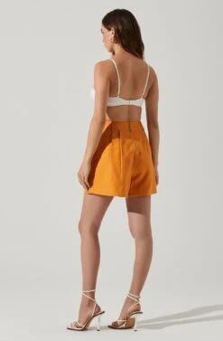 Jacinta High Waist Shorts -Dresses Sales Store ACP7268 MUSTARD 4
